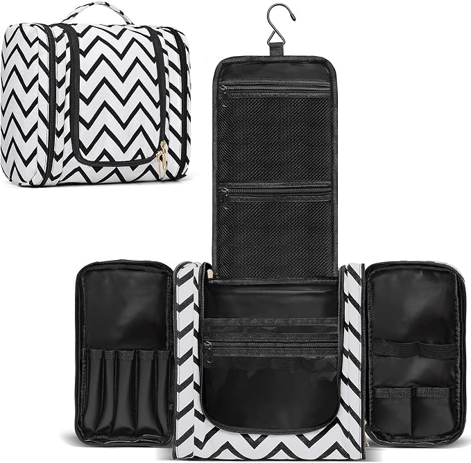 Hanging Travel Toiletry Bag, Large Capacity Cosmetic Travel Toiletry Organizer by Bosidu