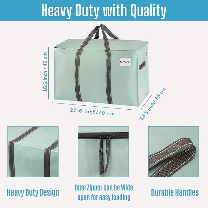 VENO 8 Pack Moving Bags, Heavy Duty, Moving Boxes Alternative, Packing Storage - Image 3