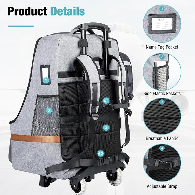 Padded Car Seat Travel Bag for Airplane - Image 4