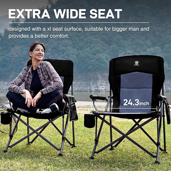 EVER ADVANCED Oversized Folding Camping Chair - Image 4