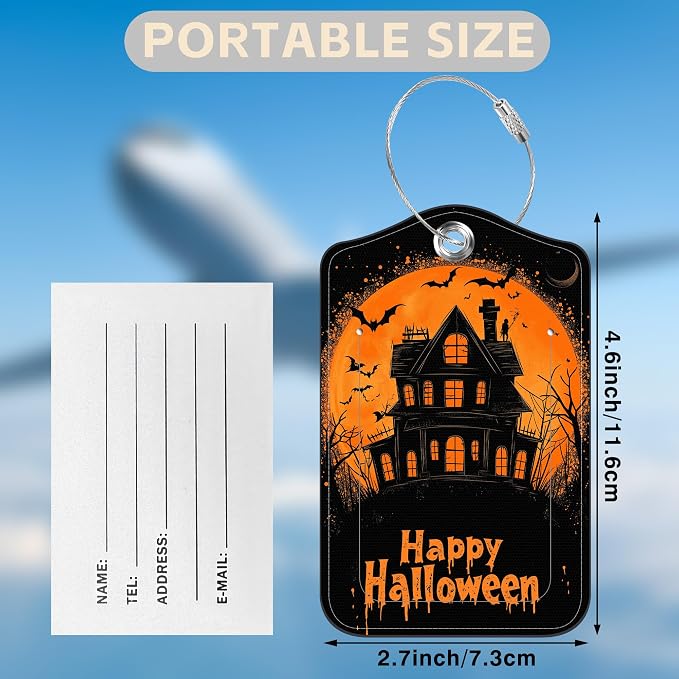 2 Pack Bat and Ghost Luggage Tags - Image 2