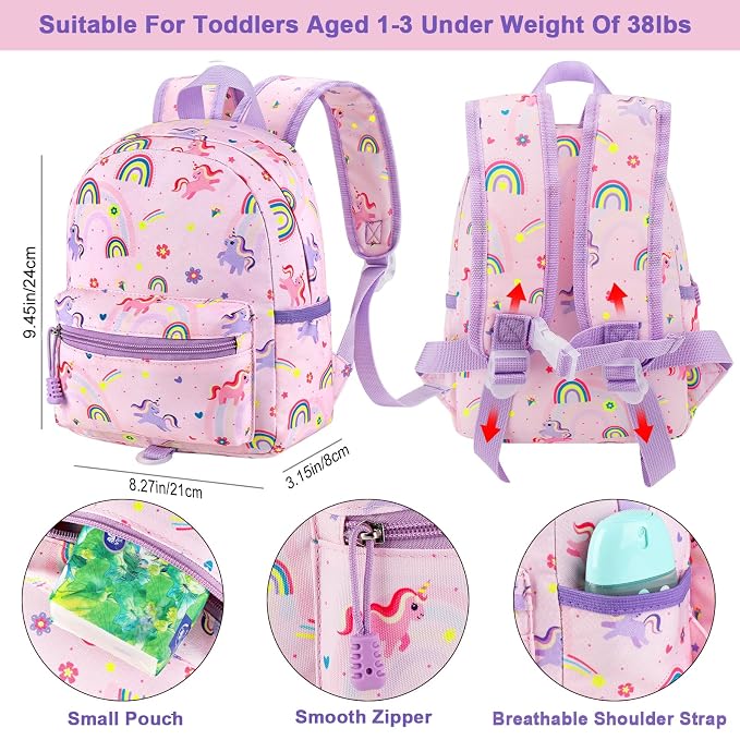 Accmor Toddler Backpack Leash, Cute Unicorn Baby Backpacks - Image 2