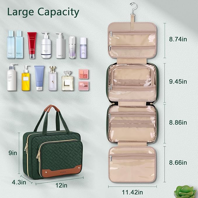 Wedama Toiletry Bag for Women, Hanging Travel Toiletry Bag - Image 4