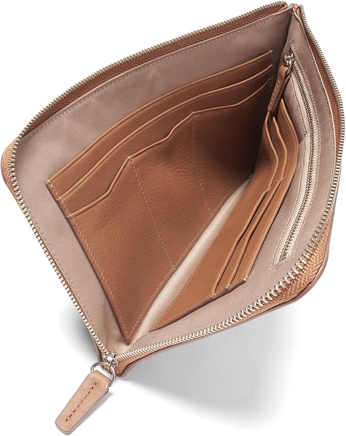 Leatherology Cognac Slim Zip Travel Wallet - Image 4