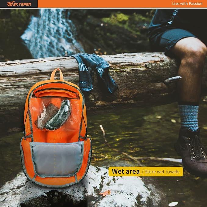 SKYSPER Lightweight Packable Backpack - 30L Hiking Daypack - Image 3
