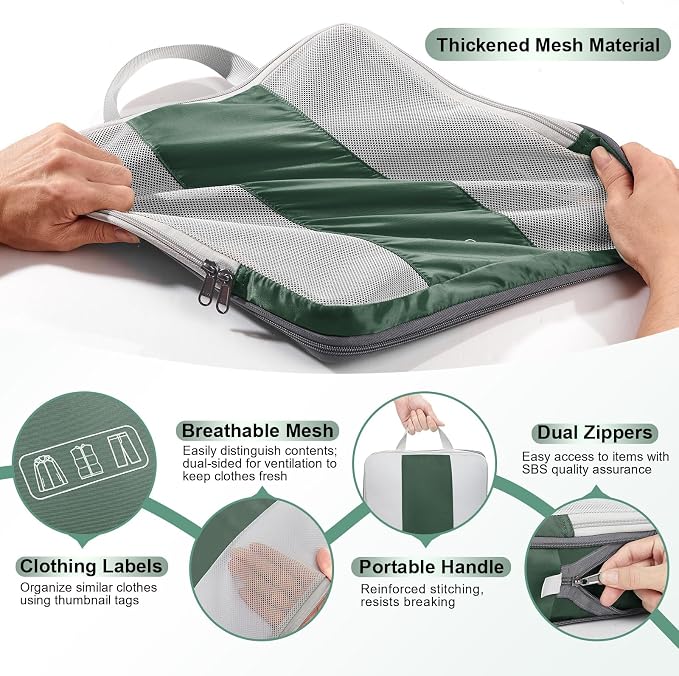 8 Set Compression Packing Cubes - Image 6