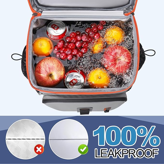SUNUP 35 Cans Waterproof Cooler Backpack, Soft Insulated Leak Proof Backpack - Image 4