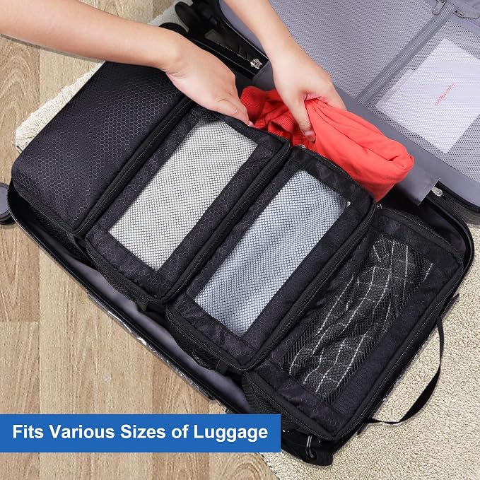 Suitcase Organizer, Travel Luggage Organizer Portable Hanging Travel Shelves - Image 2