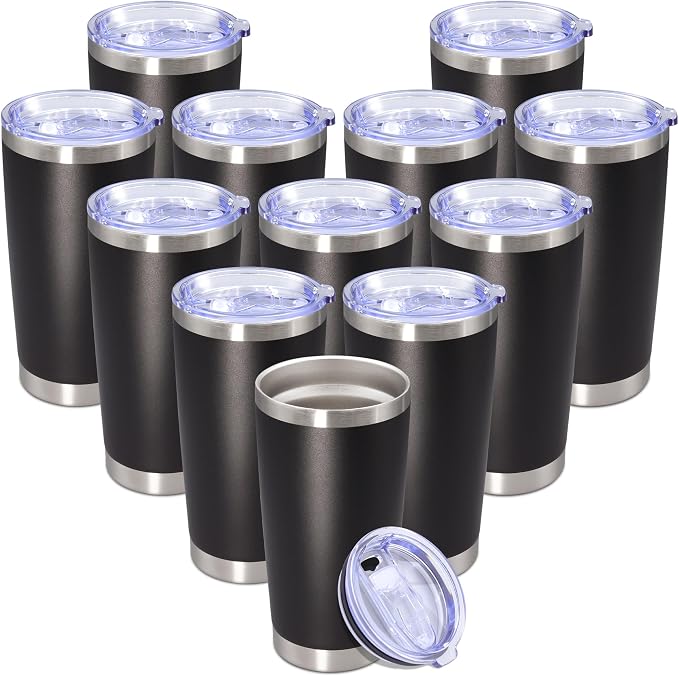 20 oz Tumbler with lid Double Wall Vacuum Insulated Tumblers Stainless Steel by Providethebestproducts