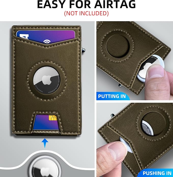 Airtag Wallet for Men, with Money Clip Gift Boxed, Slim Front Pocket Wallet - Image 4