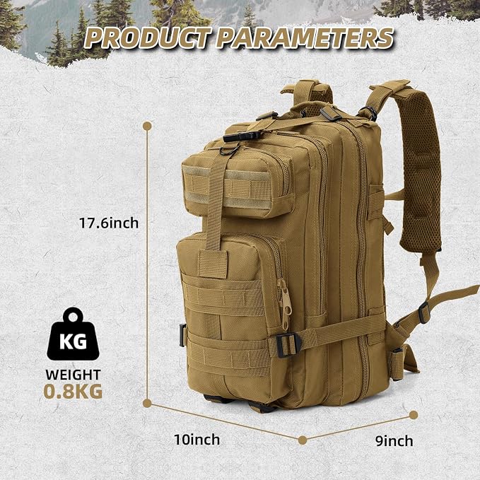 Small Military Tactical Backpack, 30L Tactical Assault Bag - Image 3
