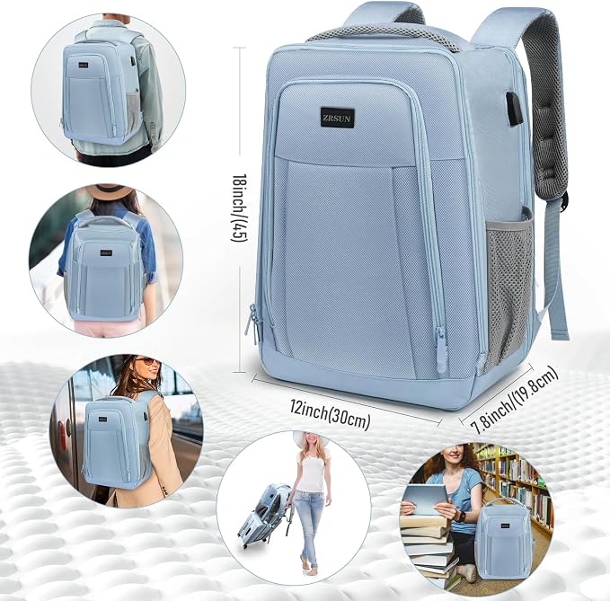 Travel Backpack, Business Anti Theft Slim Sturdy Laptops Backpack - Image 5