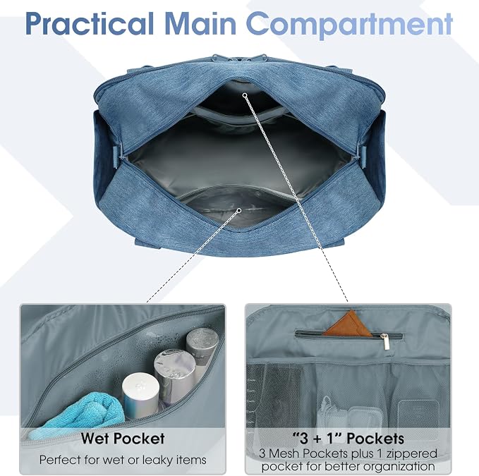 Narwey 18" Carry on Bag with Laptop Compartment 14 Inch Travel Duffel Bag - Image 4