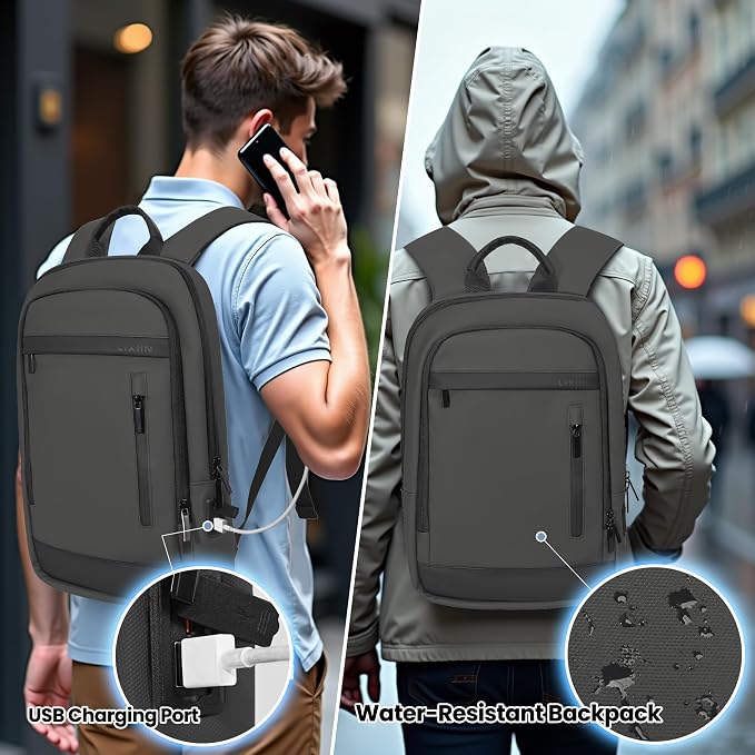 Business Backpack for Men Lightweight Commute Laptop Backpack Anti-Theft Water - Image 4