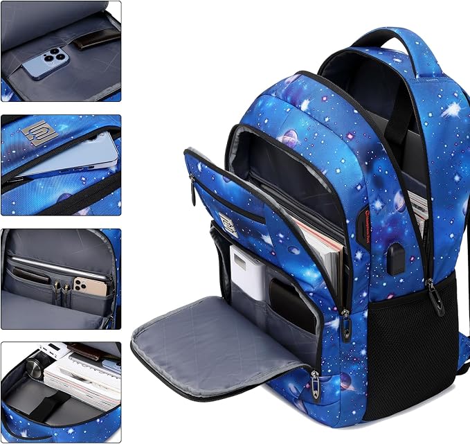 Laptop Backpack, Business Travel Anti Theft Slim Durable Laptops Backpack - Image 2