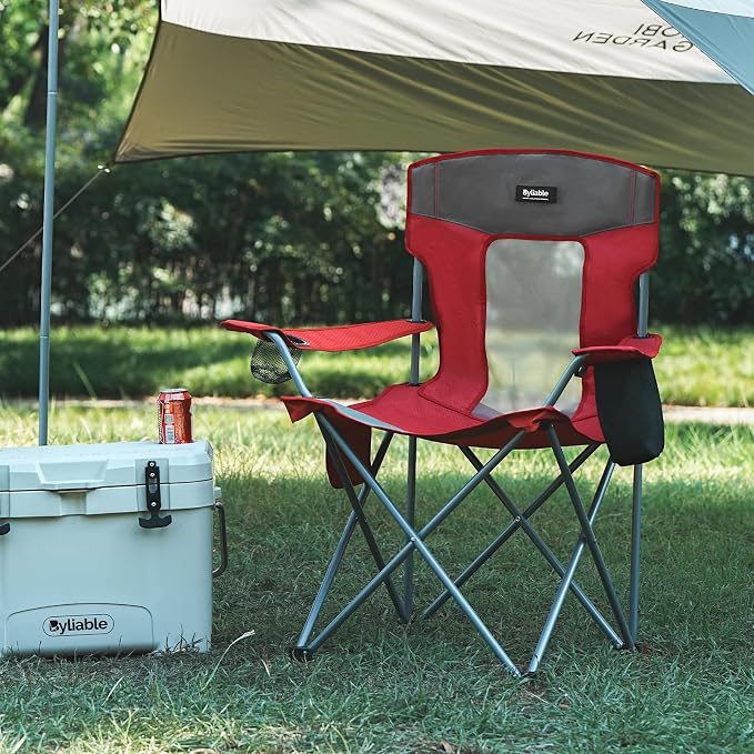 Camping Folding Chair Outdoor Lawn Portable Lightweight Camp Folding Chairs - Image 2