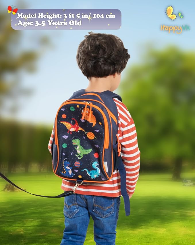 HappyVk- Backpack with Leash for Kids-Anti Lost Walking Toddler Leash-Dinosaur - Image 2