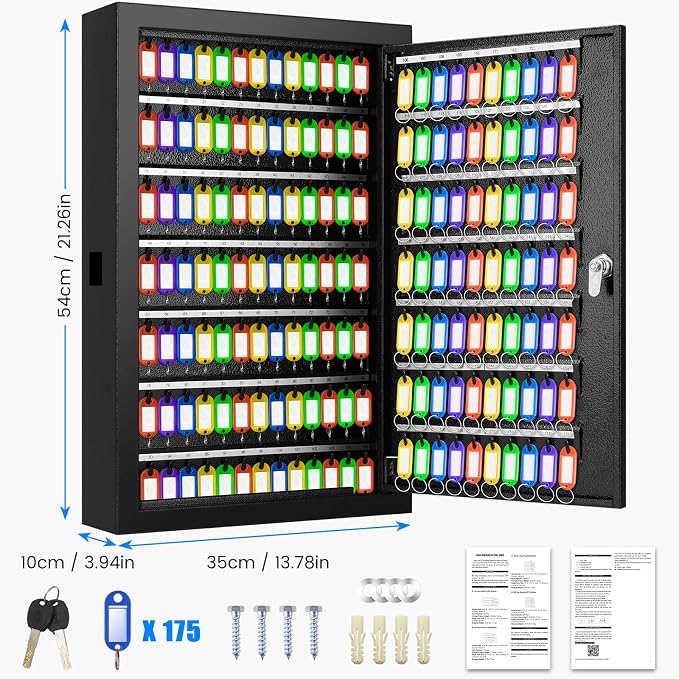 175 Keys Key Lock Box, Anti-Theft Key Cabinet - Image 2