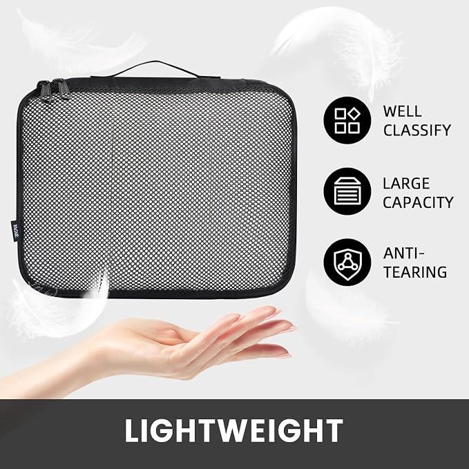 BAGAIL 6 Set Packing Cubes Luggage Packing Organizers - Image 3