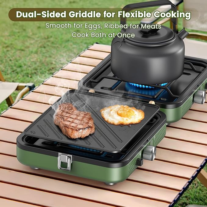 OGERY 2-Burner Foldable Camping Stove - Image 2