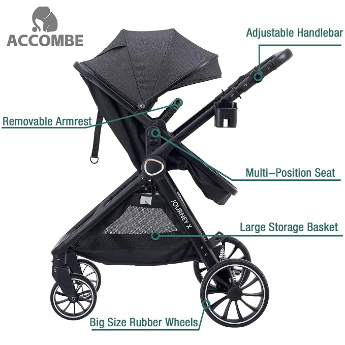 Baby Stroller 2 in 1 Newborn Convertible Stroller Bassinet - Image 5