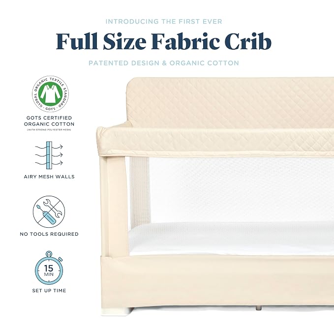 Baby Delight Lunaire Full Size Crib | Breathable Mesh Baby Crib | Tool-Free - Image 2