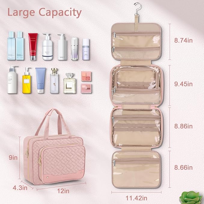 Wedama Toiletry Bag for Women, Hanging Travel Toiletry Bag - Image 4