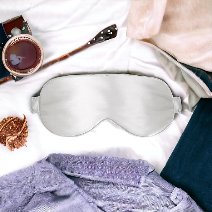 Adjustable Silk Sleep Mask Eye Covers | 100% Pure 6A Mulberry Silk | Blackout & - Image 9