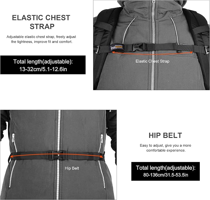MOUNTAINTOP Hiking Backpack, 25L Camping Backpack, Men Women Hiking Daypack - Image 7