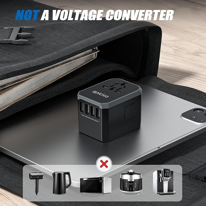 EPICKA Universal Travel Adapter, European Travel Plug Adapter - Image 5