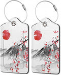 2Pcs Luggage Tag for Suitcase Japanese Cherry Blossom Cute Suitcase Tag by Gearsly