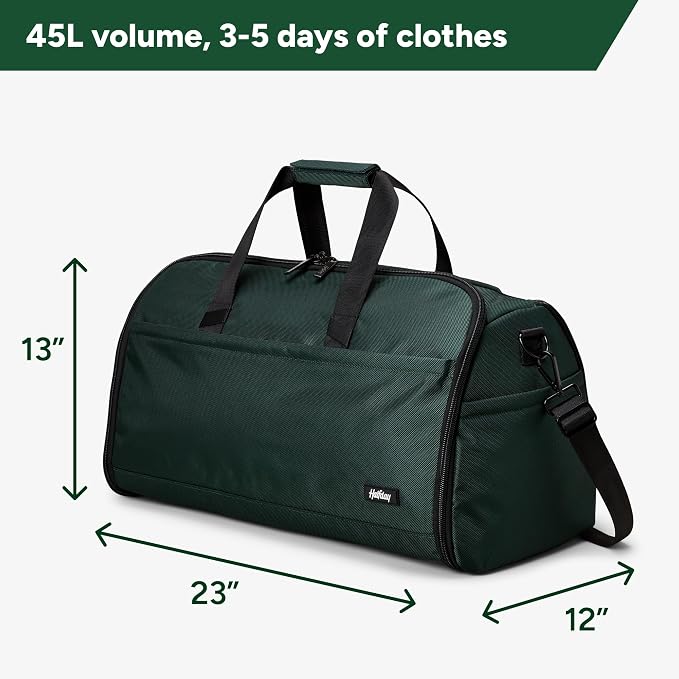 Halfday Convertible 2-in-1 Premium Garment Duffel Weekender Bag 45L | - Image 6