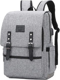 HFSX Vintage Backpack Anti Theft Laptop Backpack Men Women Business Travel by HFSX