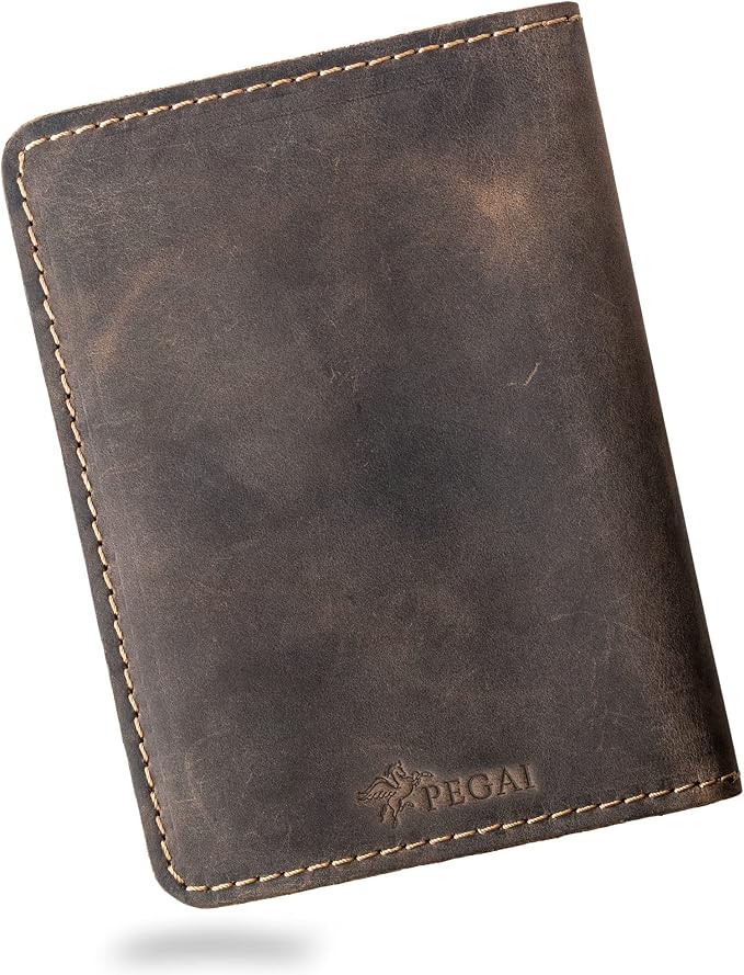 PEGAI Standard Full Grain Crazy Horse Leather Passport Holder | Custom Travel - Image 4