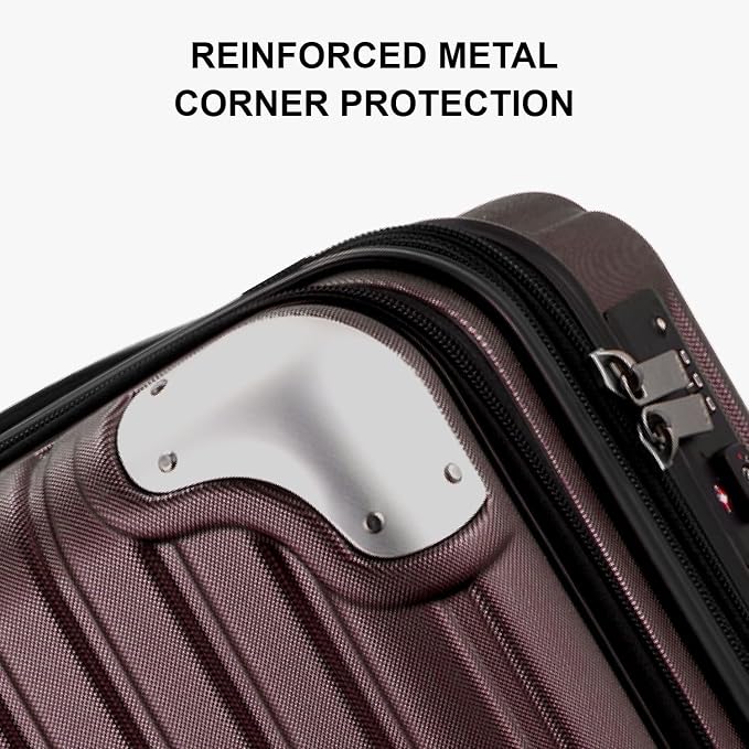 LEVEL8 Grace Carry On Luggage Airline Approved, 20 Inch Expandable Hardside - Image 5