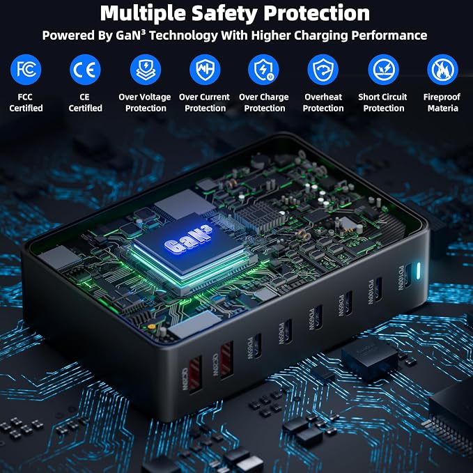 500W Fast Charging 8 Port USB C Charger Block - Image 5