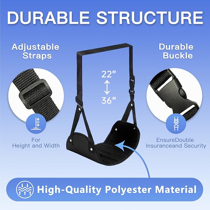 2-Pack Airplane Travel Footrest Hammock - Image 4