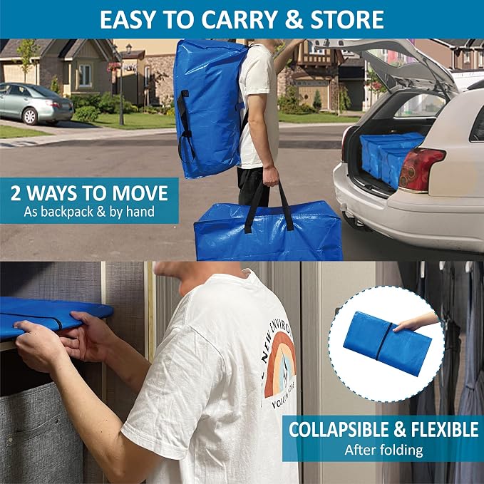 8 Pack Heavy Duty Extra Large Moving Bags - Image 6