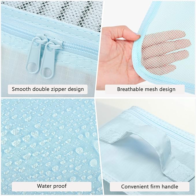 Reginary 6 Set Travel Packing Cubes Luggage Organizer Set Lightweight Suitcase - Image 3