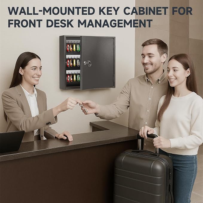 WeHere Key Lock Box for 90 Keys, Wall Mount Key Cabinet - Image 5