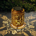 Outdoor Solar Lantern Waterproof Decorative Hummingbird and Trumpet Flower by Adebime