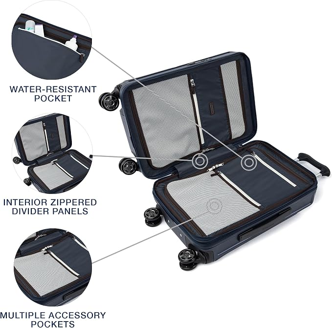 Travelpro Platinum Elite Hardside Expandable Carry on Luggage, 8 Wheel Spinner - Image 4