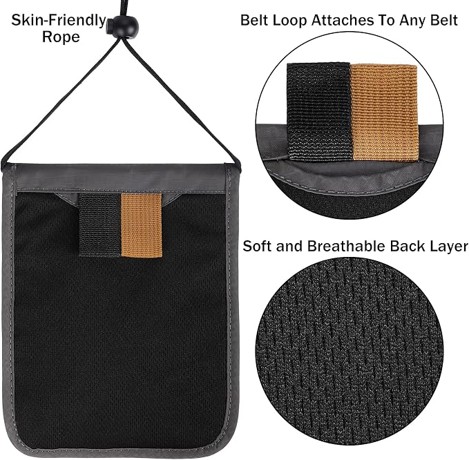 Travel Pouch Neck Wallet Family Passport Holder Organizer Case - Image 5