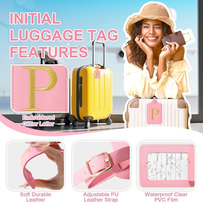 Personalized Initial Luggage Tags - Image 3