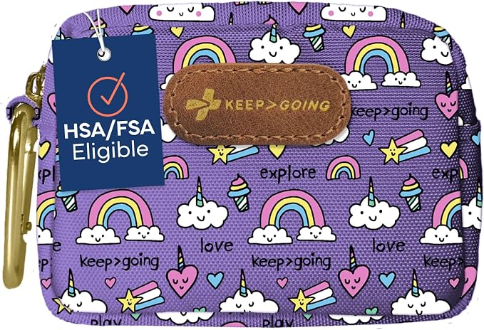 KeepGoing Small Travel First Aid Kit Kids – 60 Pc. Mini First Aid Kit by KEEP%3EGOING