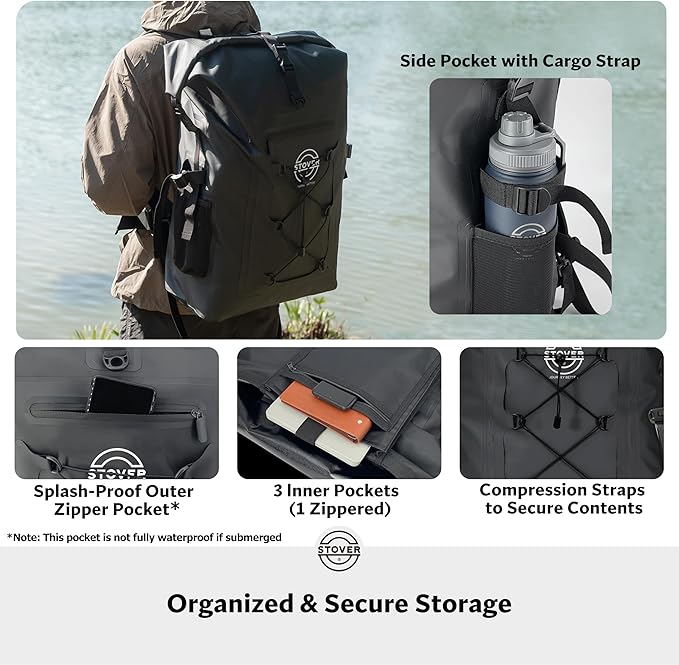 STOVER 5/10/25/30/40/55L Waterproof Backpack- Floating Dry Bag - Image 5