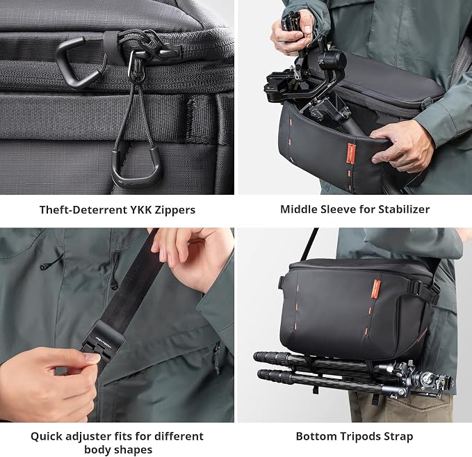 PGYTECH OneMo Sling Camera Bag 7L-9L, waterproof Crossbody Camera Shoulder Bag - Image 6