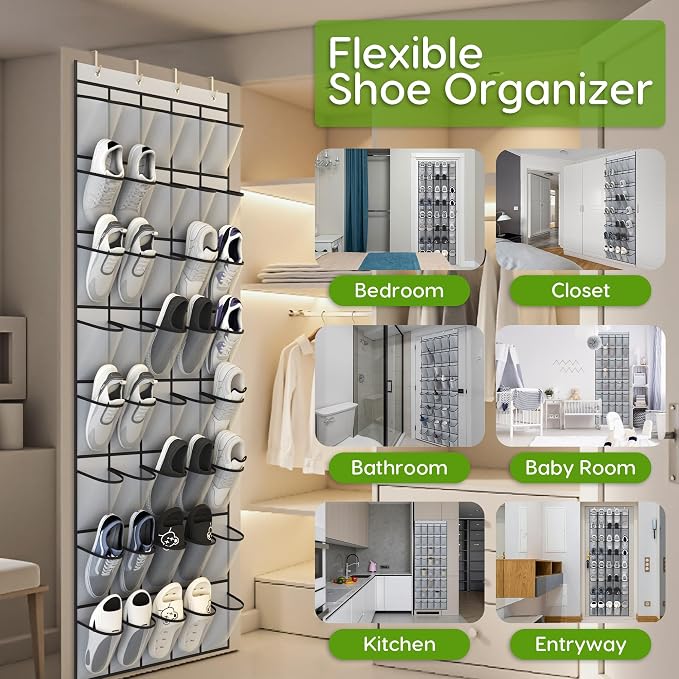 Unjumbly Over the Door Shoe Organizer - Image 3