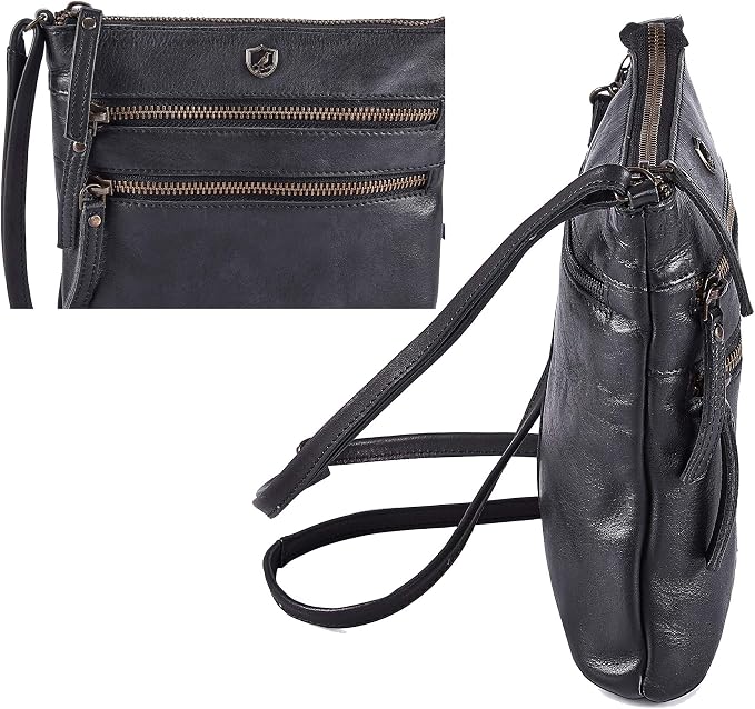 Crossbody Sling Bag for Women Small Real Leather Purse Vintage Travel Crossover - Image 4