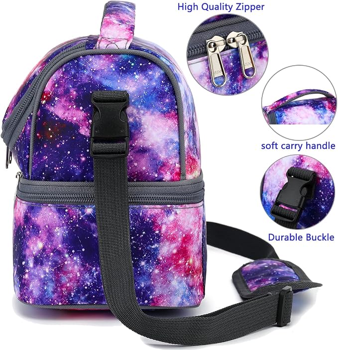 FlowFly Double Decker Cooler Insulated Lunch Bag Large Tote - Image 5